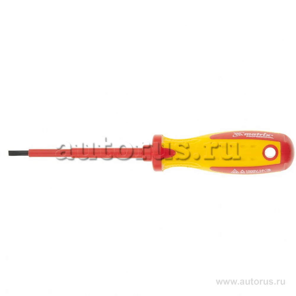 Отвертка Insulated, Ph0x75 мм, CrMo, до 1000 В, двухкомп. рукоятка MATRIX 12924