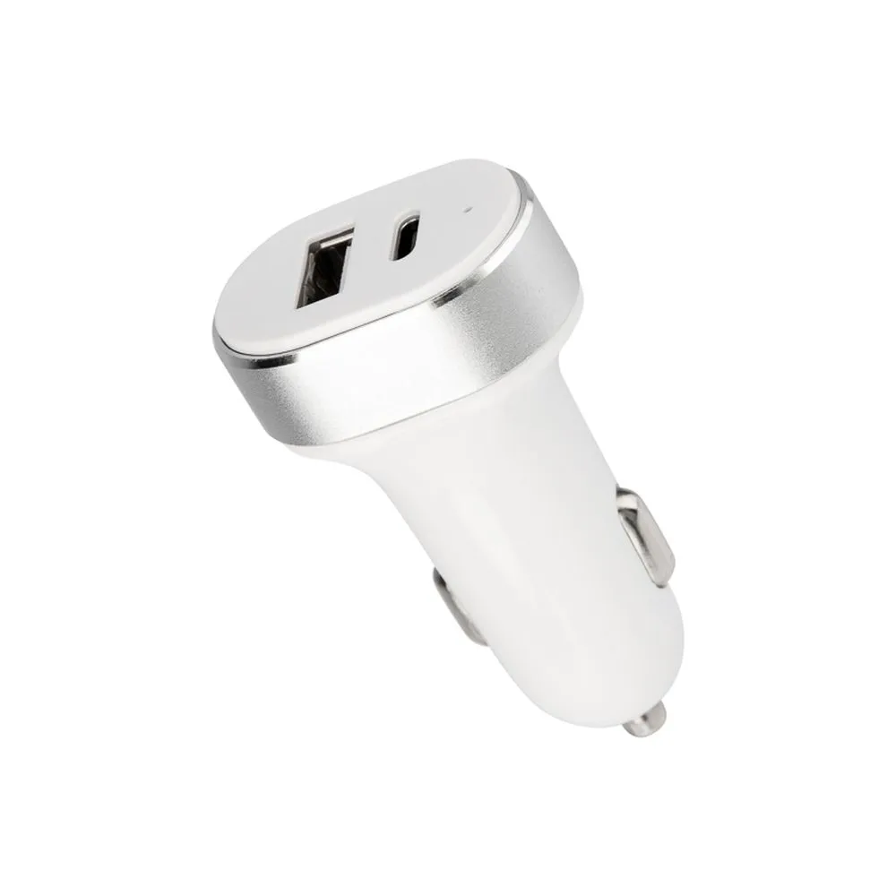 Автозарядка в прикуриватель REXANT АЗУ USB-A+USB-C, 3.1 A белая 182227