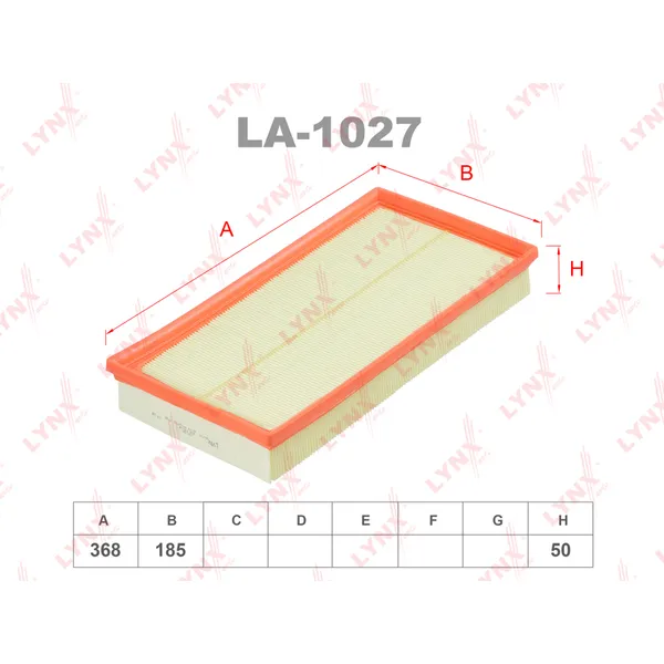 Фильтр воздушный LYNXauto LA-1027