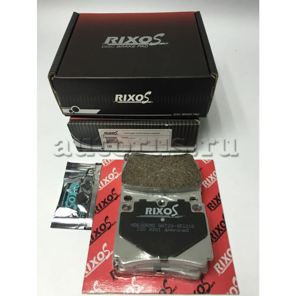 КОЛОДКА ТОРМОЗНАЯ ДИСКОВАЯ зад MITSUBISHI PAJERO SPORT 90-03 (K90, 2.5TD, 3.0V6) (в комл. противошумная пластина, смазка, датчик износа)