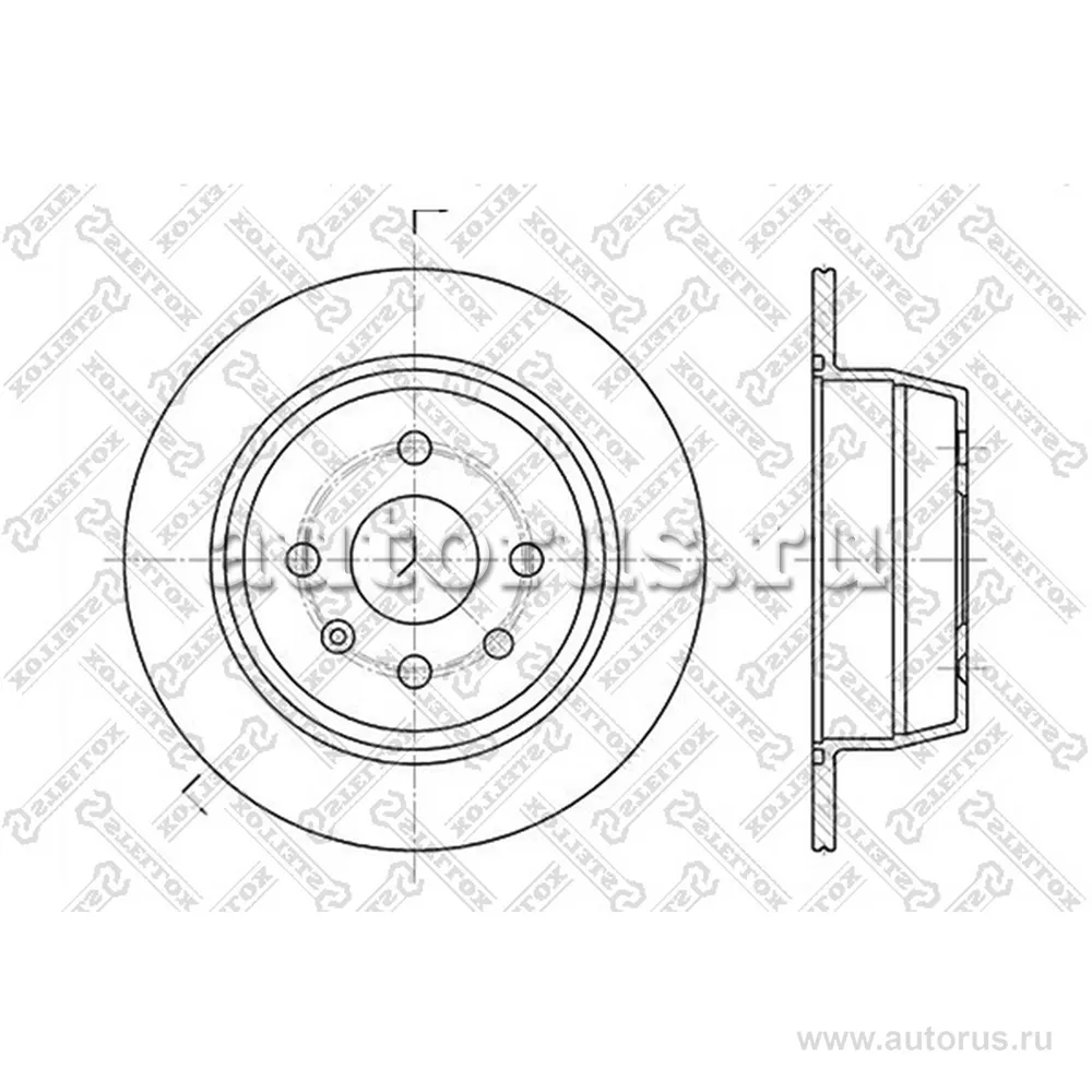 Диск тормозной задний OPEL ASTRA/VECTRA 1.8 88 260X10/69.2 STELLOX 60203618_SX