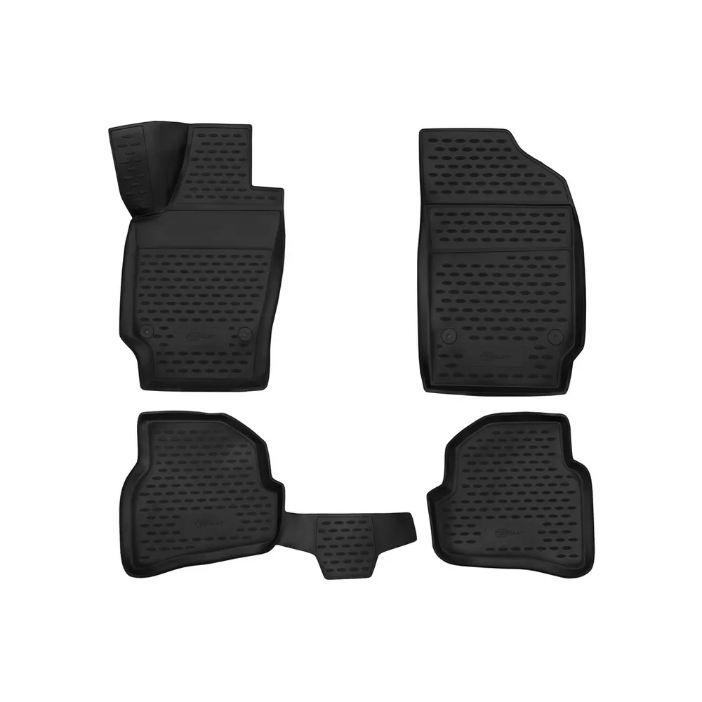 Коврики 3D в салон VW Polo 2010->, сед., 4 шт. (ПУ, повышенная износостойкость) FORMAT FORMAT.3D.51.30.210k