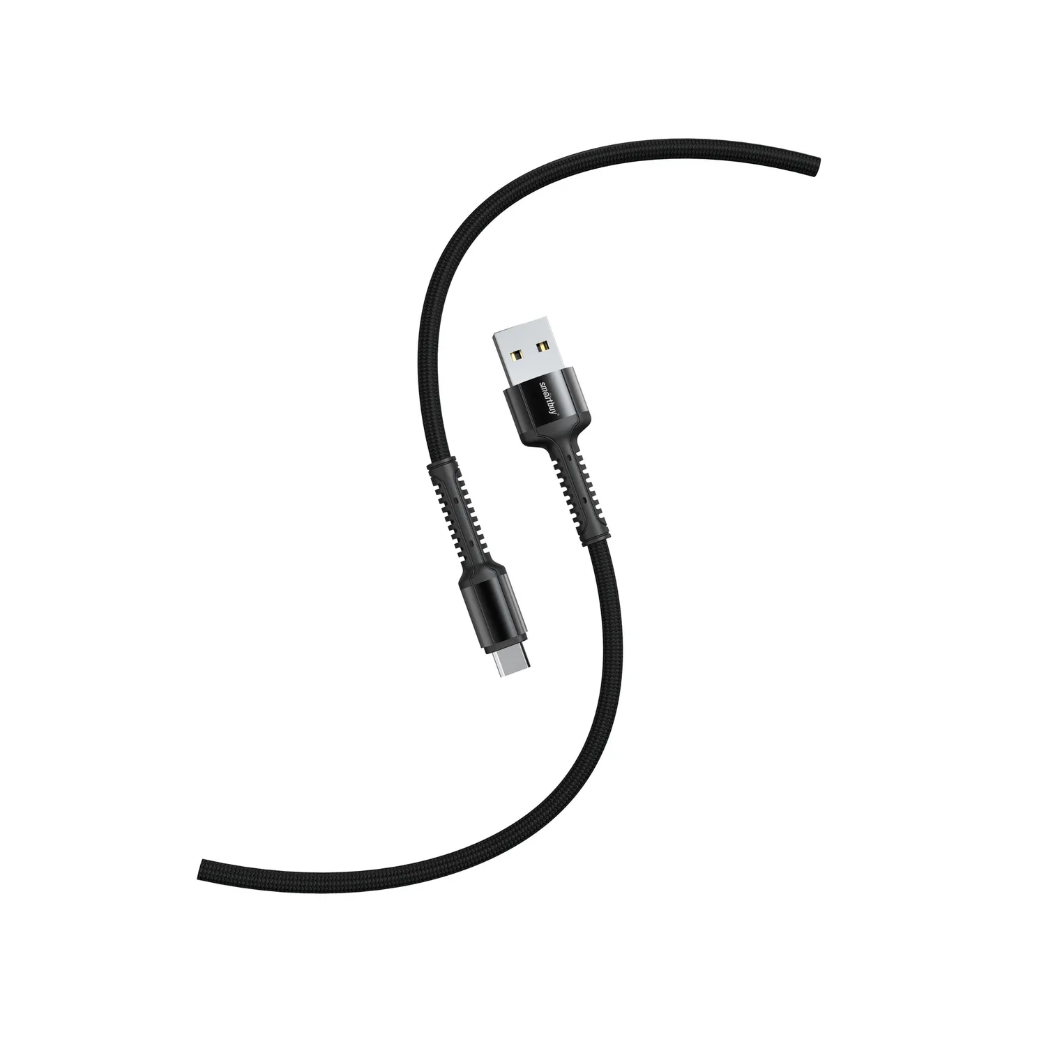 Кабель для зарядки и передачи данных S26 TYPE C черный.,3 а,QC,нейл.,1м, SMARTBUY IK-3112-S26B