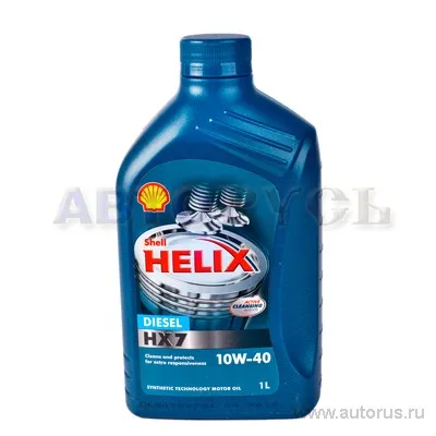 Масло моторное SHELL Helix Diesel HX7 10W-40 полусинтетическое 1 л 550040506