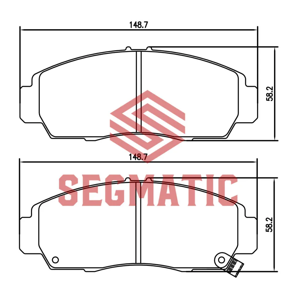 Колодка торм диск пер Honda Civic 1.8 2005-2012; Honda Stream 1.7 2001-; Honda Civic 1.8 2012- SEGMATIC SGBP2610