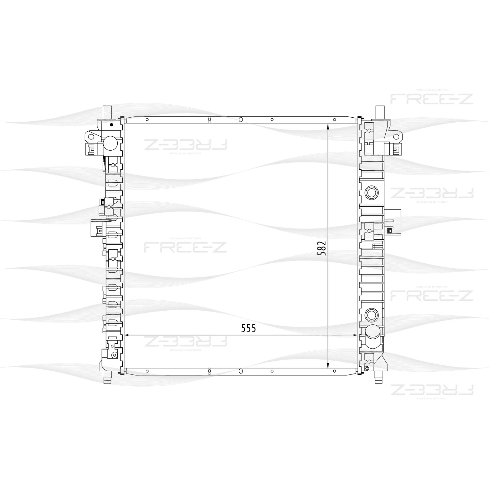 Радиатор охлаждения SSANGYONG Actyon/Kyron 05-> FREE-Z KK0191