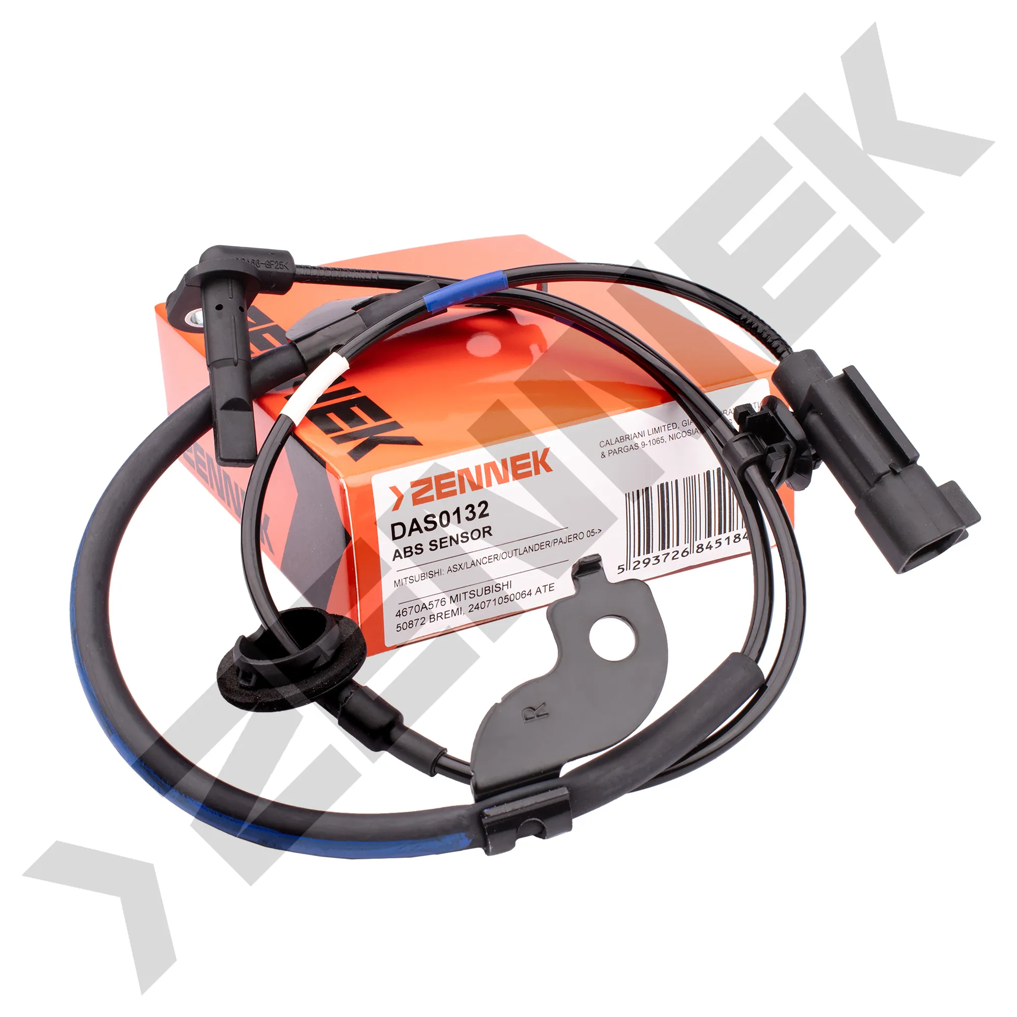 Датчик ABS передний левый/правый MITSUBISHI ASX/LANCER/OUTLANDER/PAJERO 05- ZENNEK DAS0132