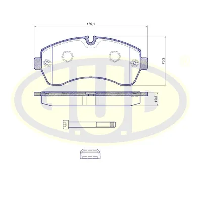 КОЛОДКИ ПЕР MER SPRINTER 509CDI-518CDI. VW CRAFTER 50 2.5TDI 06- G.U.D GBP124300