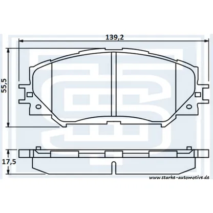 Колодки тормозные TOYOTA COROLLA (E15) передние STARKE 179-855