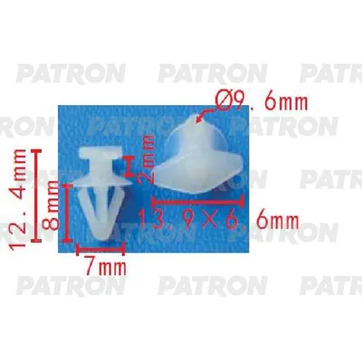 Клипса пластмассовая GM применяемость: фиксатор уплотнителя двери PATRON P371655
