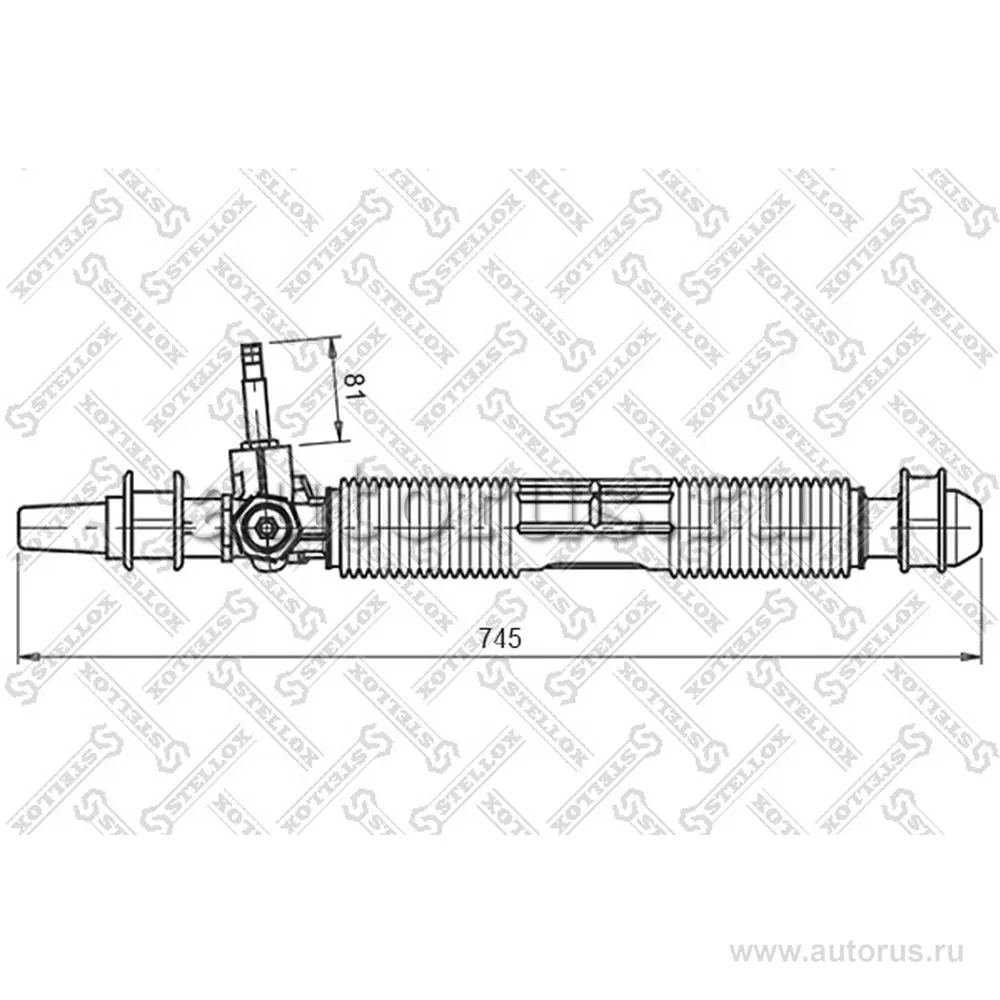 Рейка рулевая механическая без рулевых тяг,900671 Opel Astra F all STELLOX 00-35020-SX