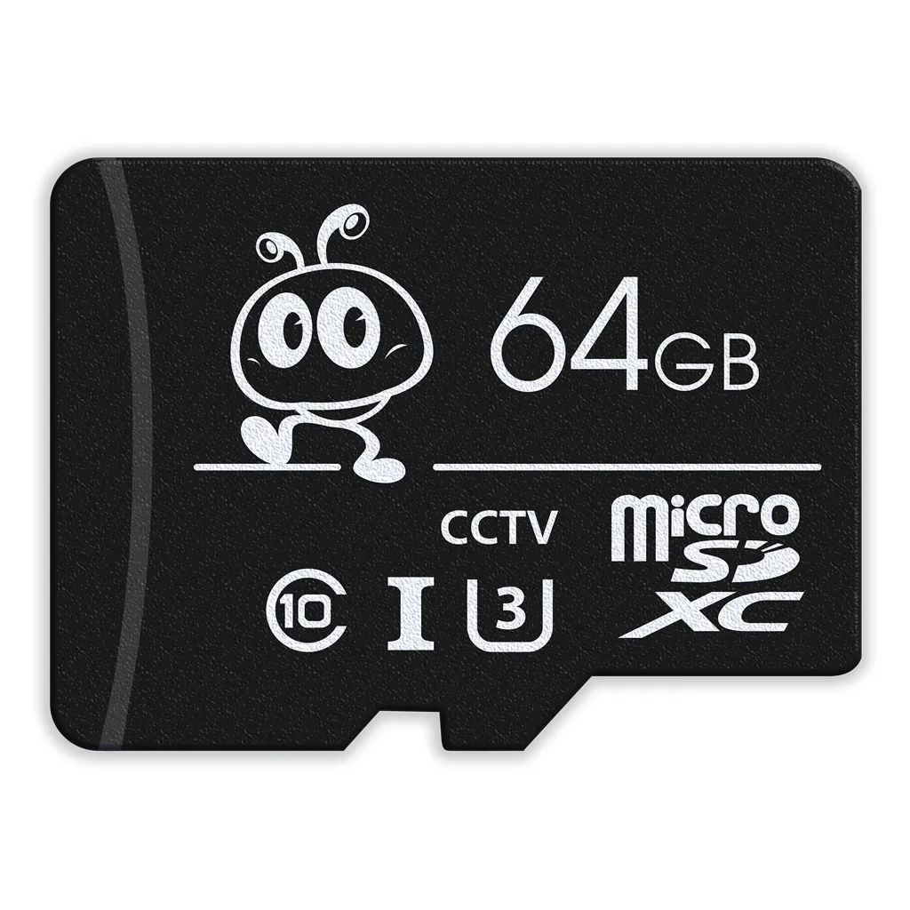 Карта памяти MICRO SDXC 064GB CL10 U3 V30 для видеонаблюдения (с адаптером SD) SMARTBUY SB64GBSDCCTV