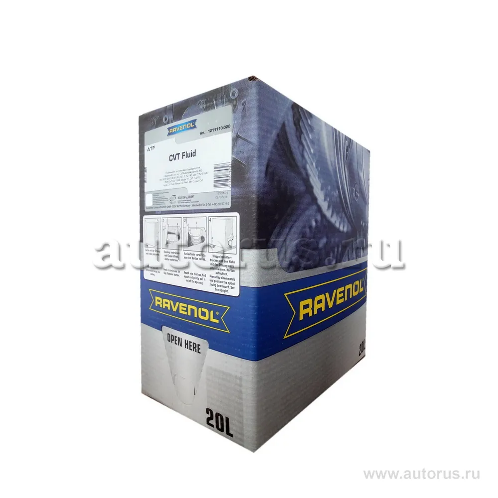 Трансмиссионное масло RAVENOL CVT Fluid (20л) ecobox 1211110-B20 (4014835785328)