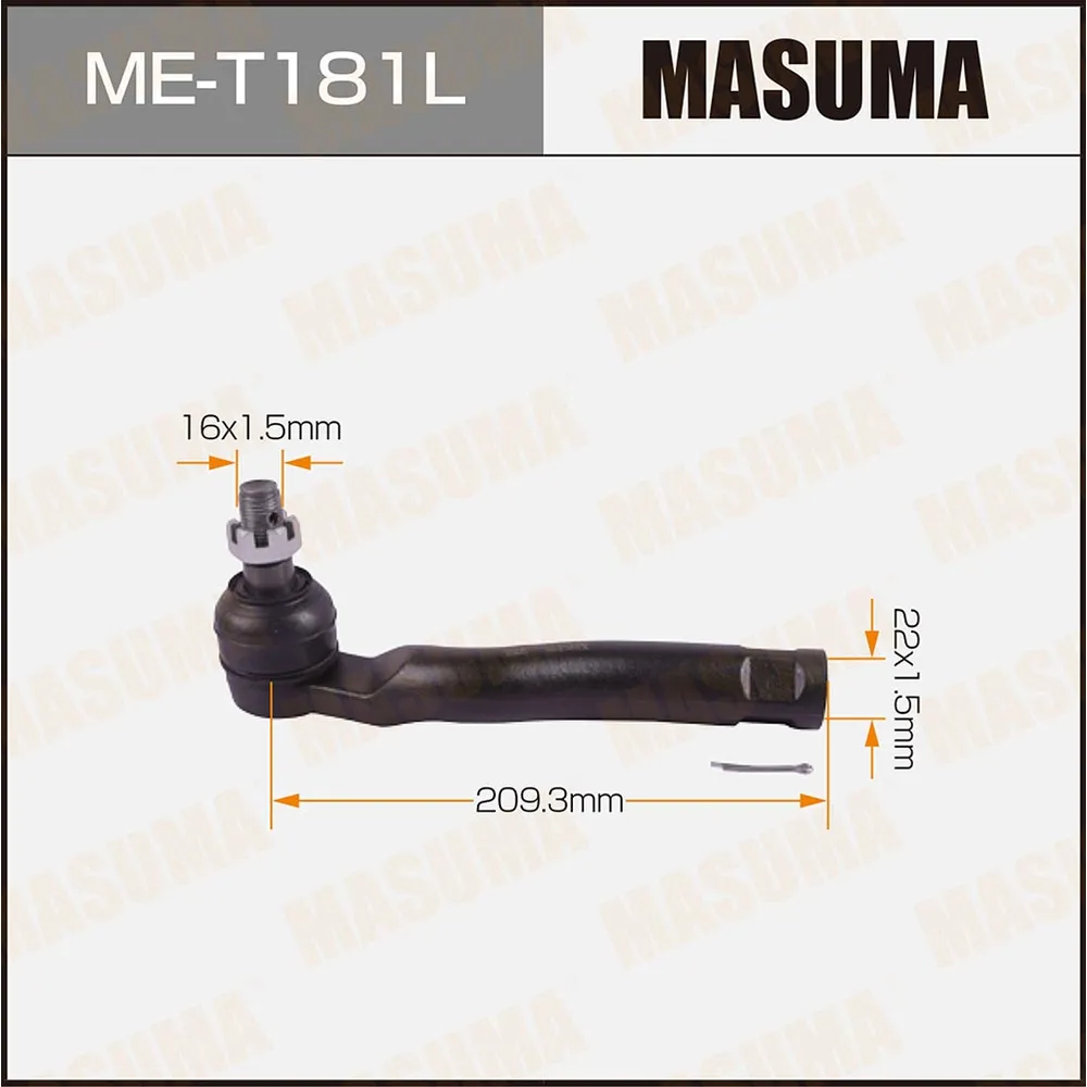 Наконечник рулевой тяги TOYOTA TUNDRA MASUMA MET181L