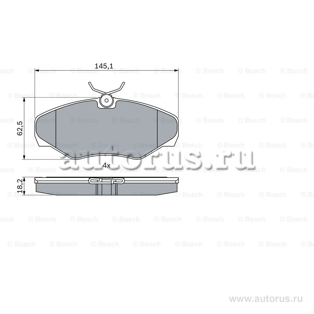 Колодки тормозные дисковые BOSCH BOSCH 0986424636