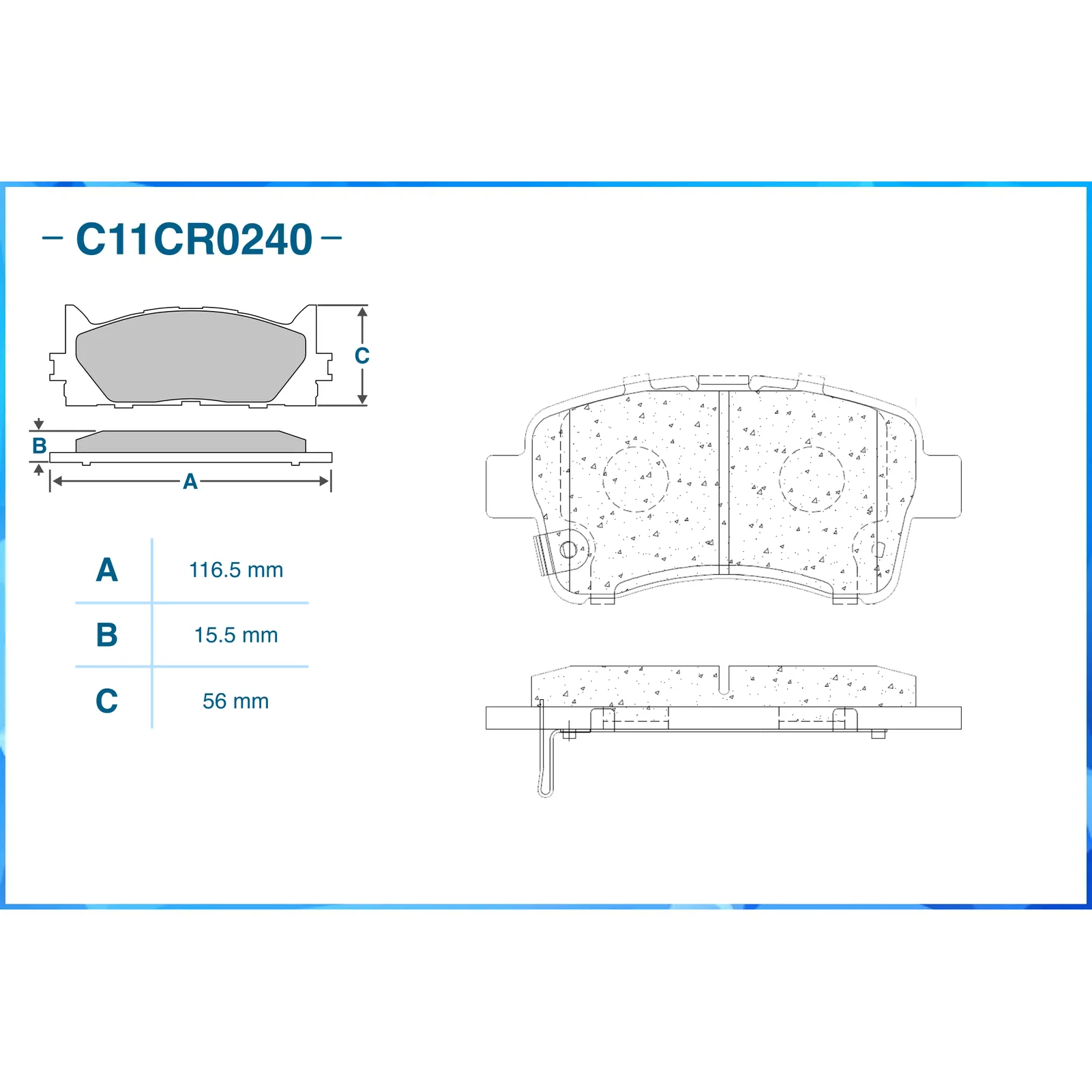 Колодки передние SUZUKI Liana 01-> CWORKS C11CR0240