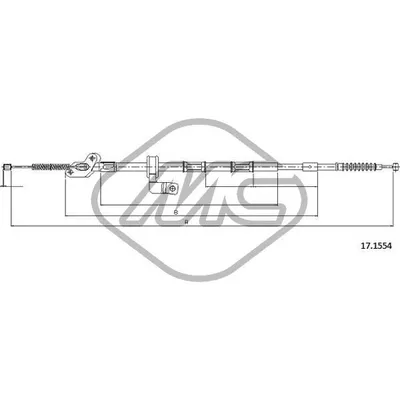 Трос ручника TOY RAV4 5DOORS DX R Metalcaucho 83516