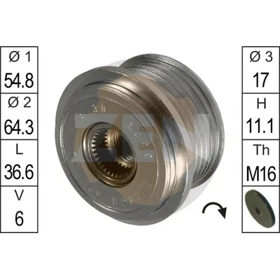 Шкив генератора FORD MONDEO IV 2.0 ERA ZN5504