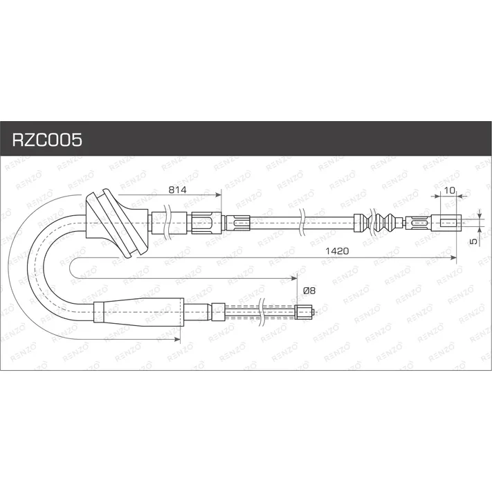 Тросы стояночного тормоза RENZO RZC005