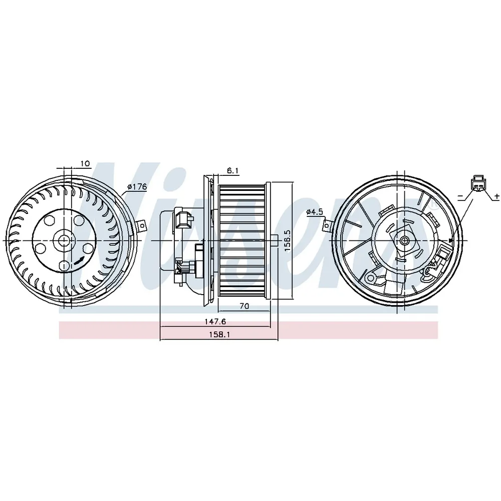 Мотор печки отопителя салона NISSENS 87187
