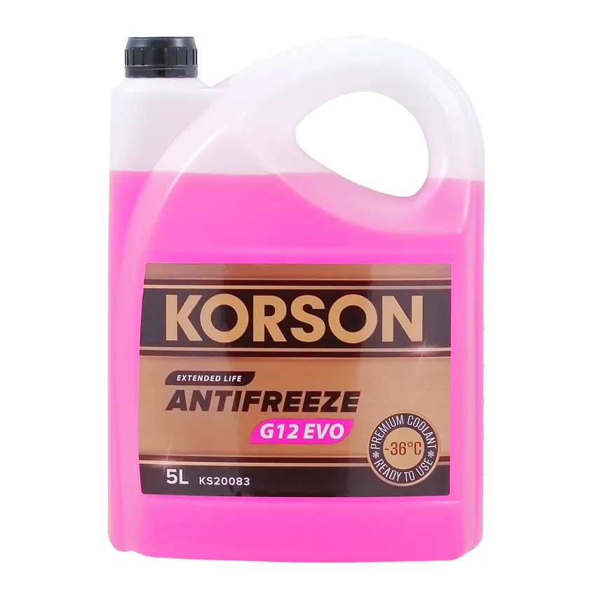 Антифриз KORSON EVO G12 готовый -36 розовый 5 л KS20083