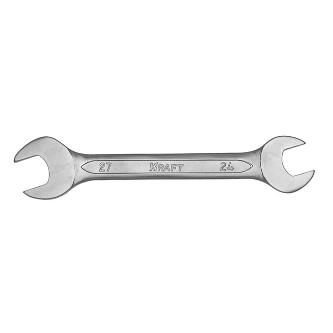 Ключ рожковый 24*27мм (Cr-V; хол. штамп, холдер) KRAFT KT 700535