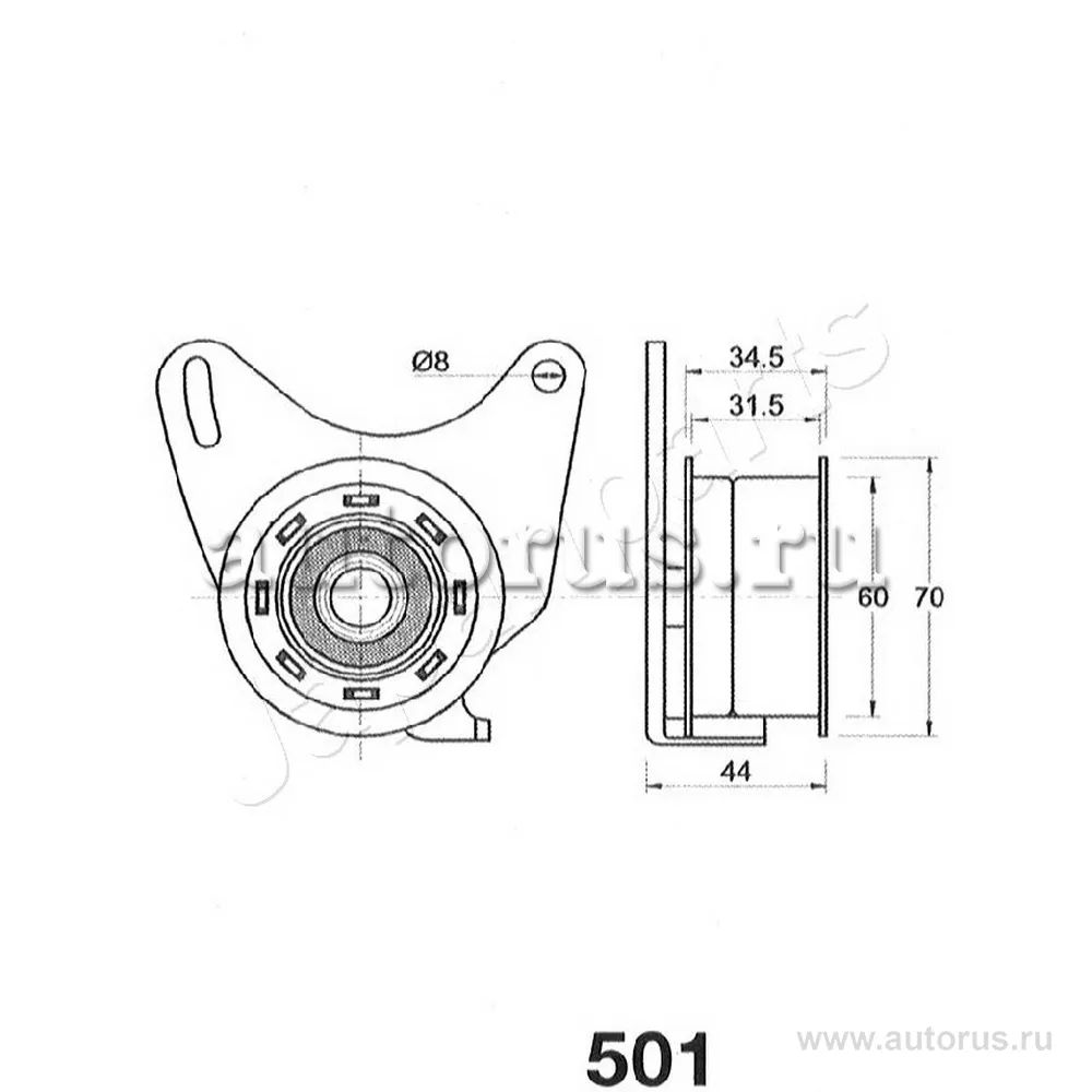 Ролик-натяжитель ремня ГРМ JAPANPARTS BE501