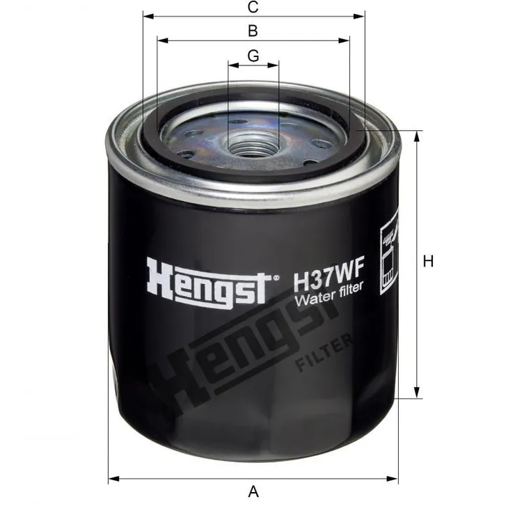 Фильтр осушитель (TB 1394/6 x, TB 1396/6 x) влагоотделитель HENGST H37WF