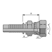 Фитинг TWO-PIECE DN10 [15190023] DOUBLE HEXAGON ATD ATD00430