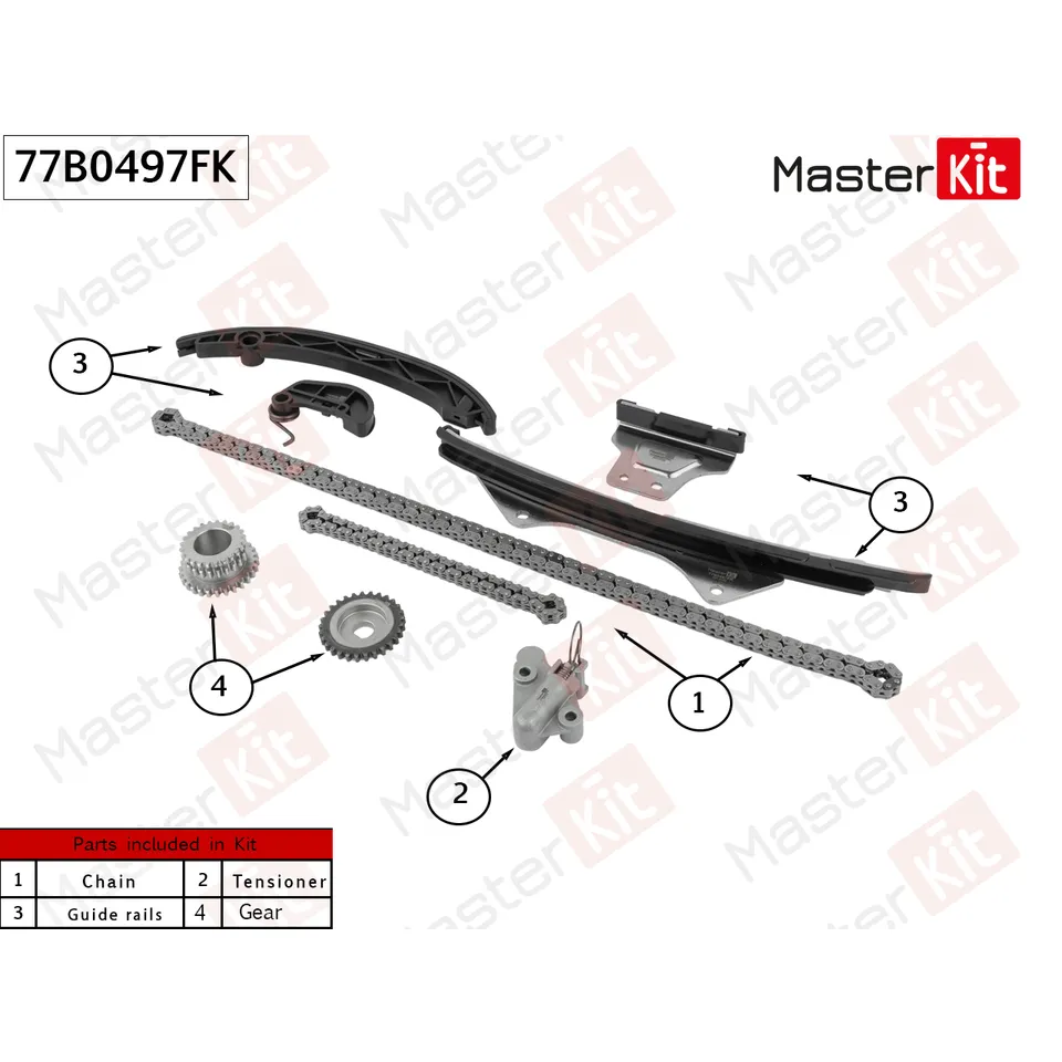 Комплект цепи ГРМ HAVAL GW4B15 MASTERKIT 77B0497FK