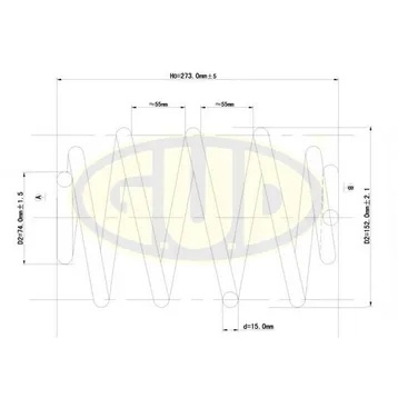 Пружина задняя OPEL OMEGA A 86-94 G.U.D GCS263425