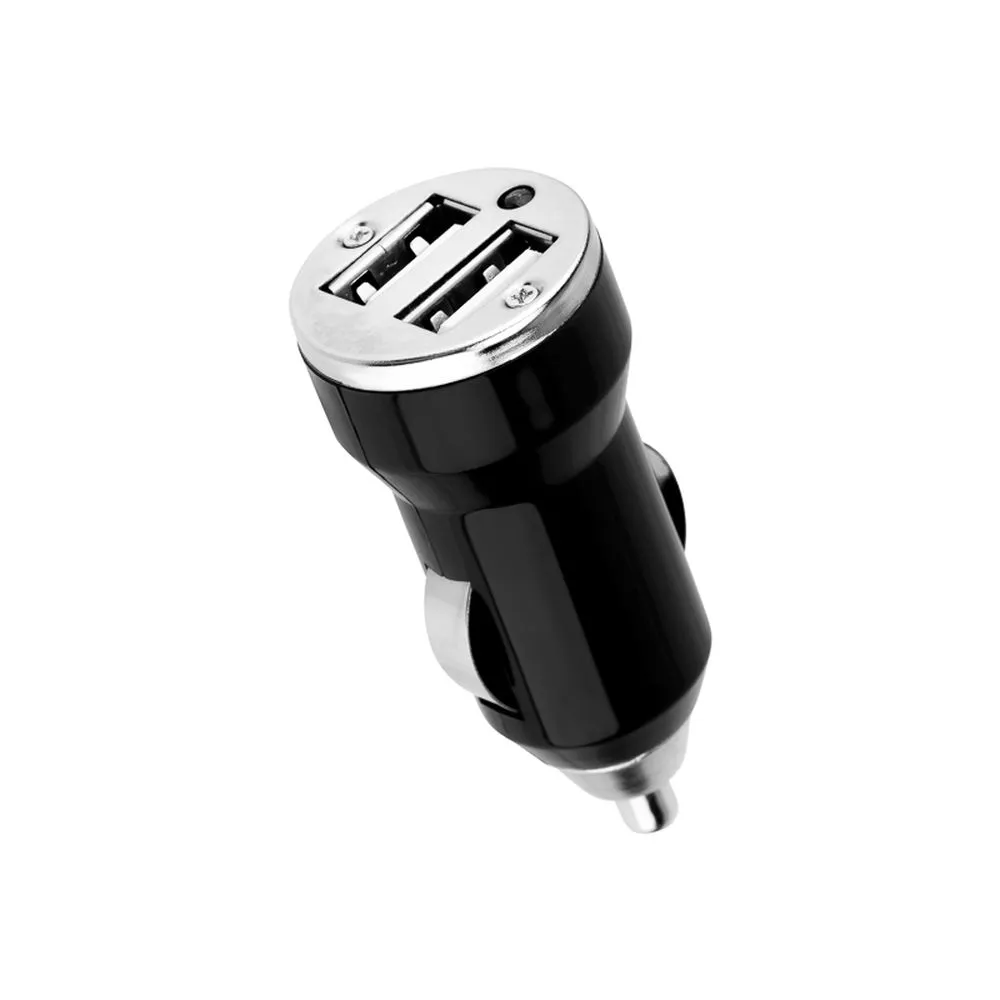 Зарядное устройство в прикуриватель 2xUSB, 1000+2100mA, черное REXANT 16-0290