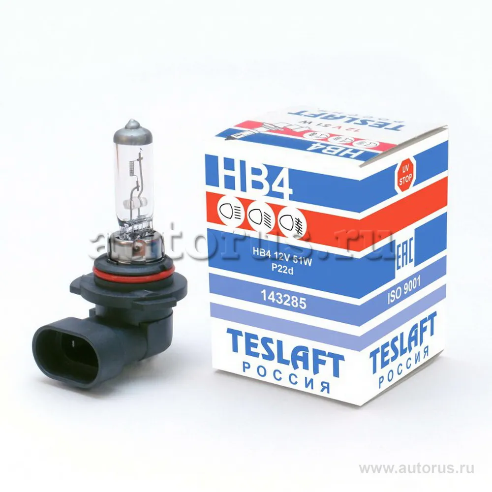 Лампа 12V HB4 51W P22d Teslaft 1 шт. картон 143285