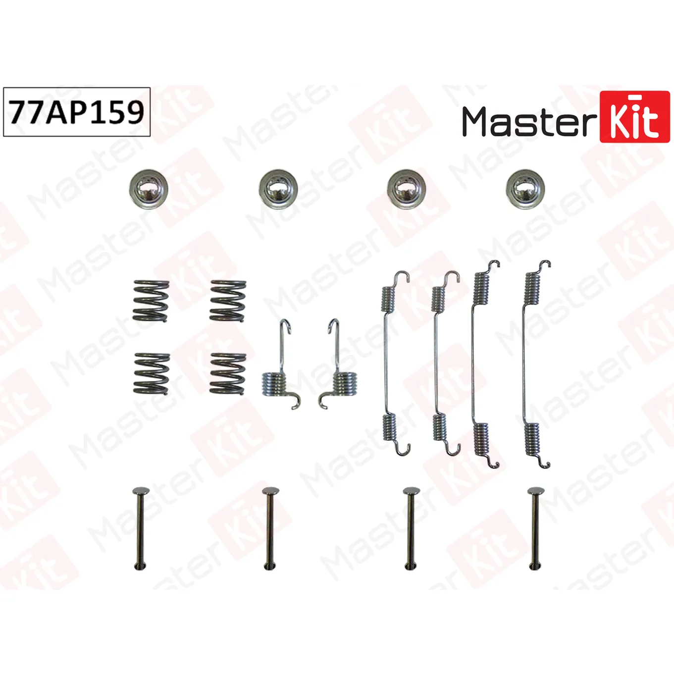 Комплект установочный барабанных колодок Renault DUSTER (HS_) 2011 - MASTERKIT 77AP159