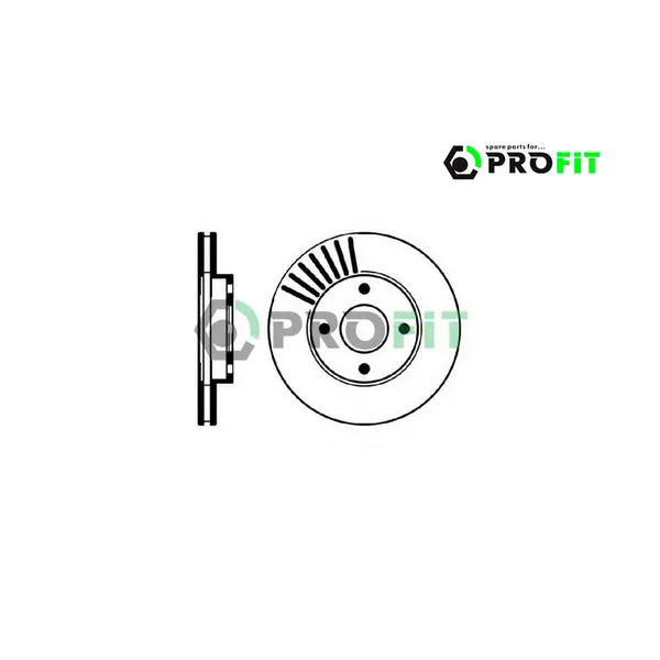 Диск тормозной FORD MONDEO 93-00, SCORPIO 94-98 FRONT PROFIT 5010-0364-1