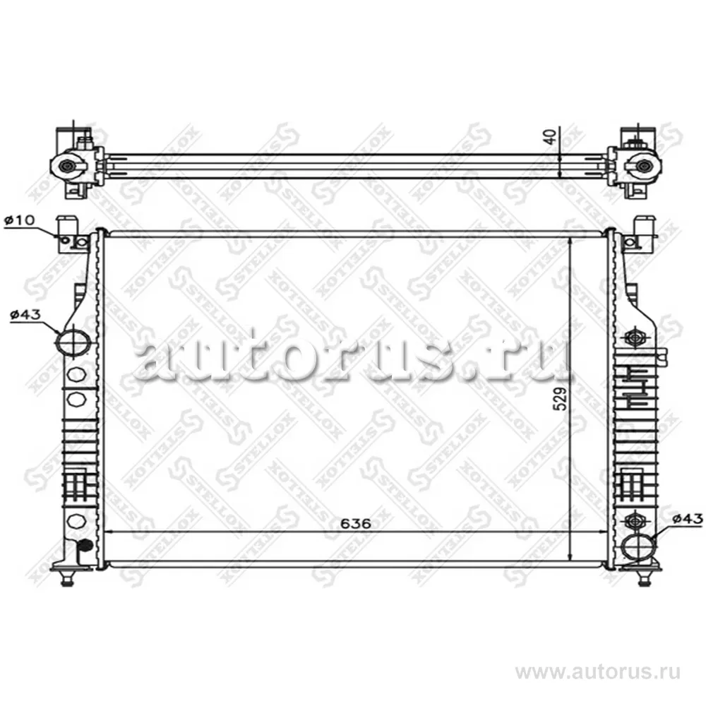Радиатор системы охлаждения АКПП MB W164 6.2i 32V 05>/4.0CDiPF 06> STELLOX 10-25878-SX