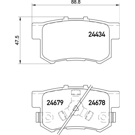 Колодки задние HONDA CRV IV 2012-> NISSHINBO NP8036