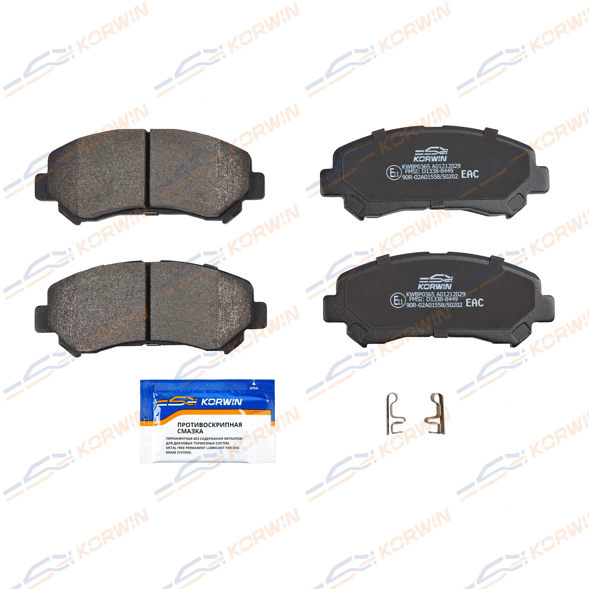 Колодки тормозные перед. Nissan Juke 10-/Qashqai 07-/X-Trail (T31) 07- KORWIN KWBP0365