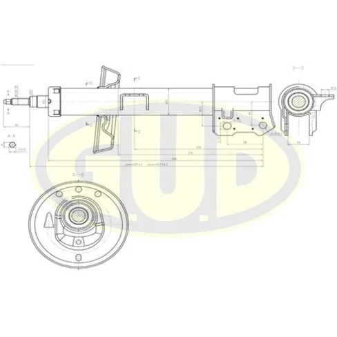 АМОРТИЗАТОР ПЕР ЛЕВ ГАЗ OPEL ASTRA G 98- G.U.D GSA334847