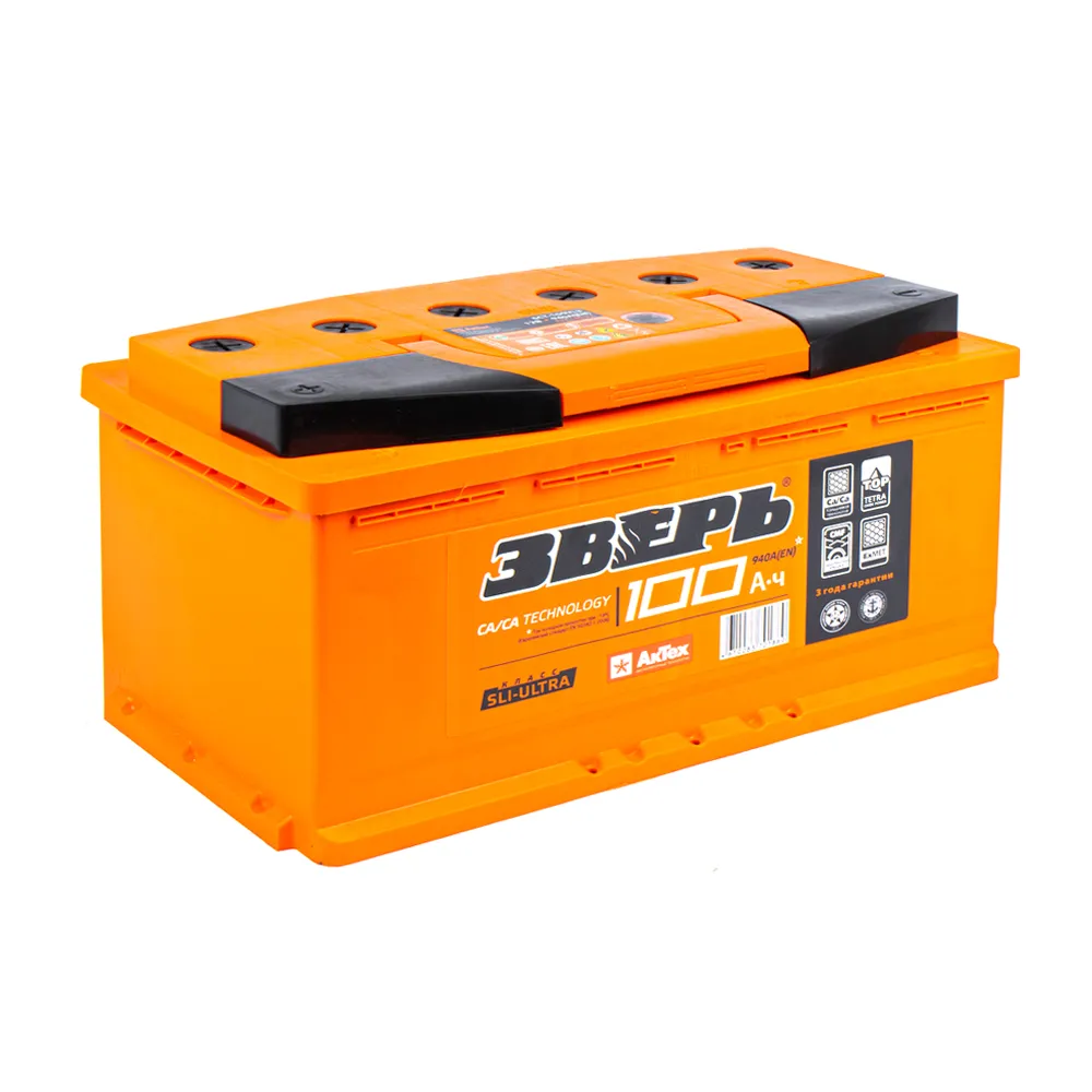 Уценка Аккумулятор ЗВЕРЬ Standart 100 А/ч прямой L+ 352x175x190 L5 EN 850 А