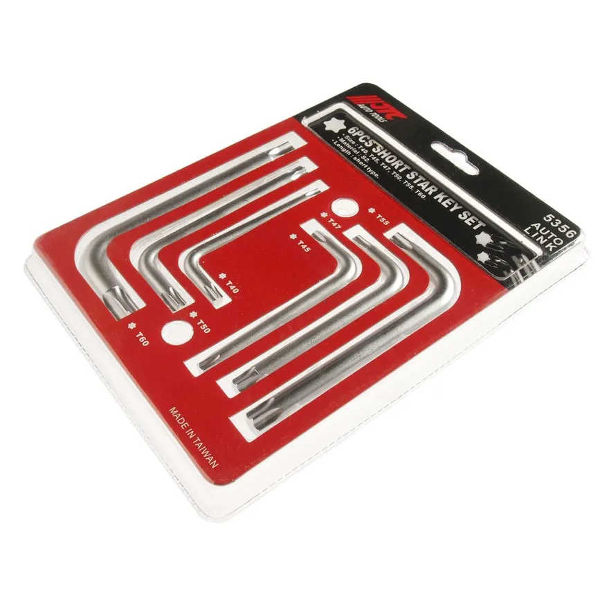 Набор ключей TORX T40-T60 Г-образных 6 предметов JTC-5356