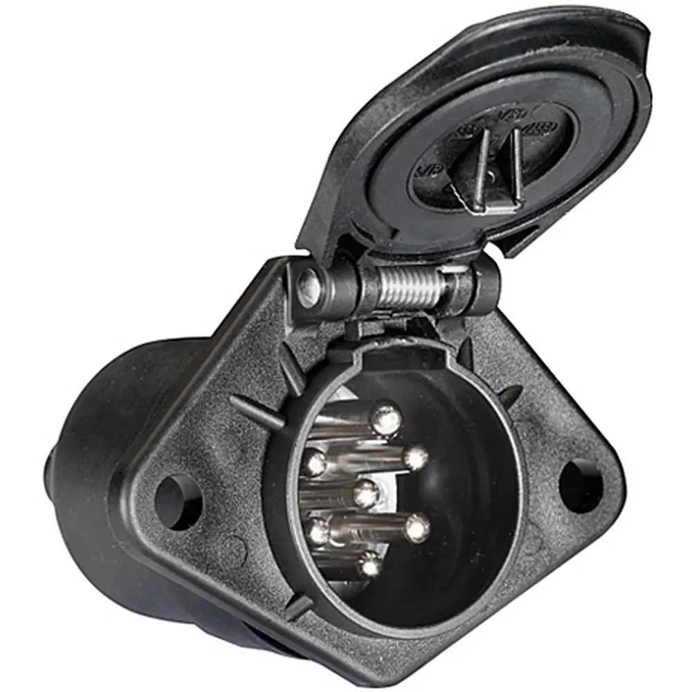 Розетка электрическая 7 штырьков (пластик. корпус, под винтики) HELLA 8JB008085001