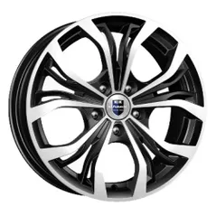 Диск литой R16 6.5J 5x112/66.6 ET40 КИК Аламида алмаз черный 34561