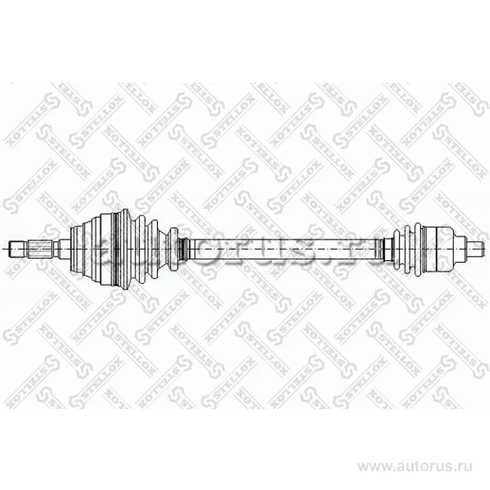 Привод правый 765mm, 24162 Dacia Logan 1.4-1.6i 04> STELLOX 158 1034-SX