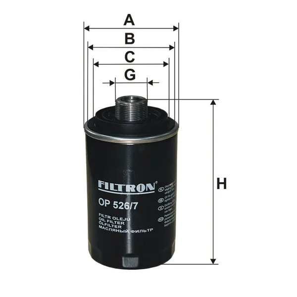 Фильтр масляный FILTRON OP526/7