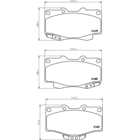 Колодки передние TOYOTA 4Runner/LC Prado J90/GREAT WALL Safe NISSHINBO NP1003