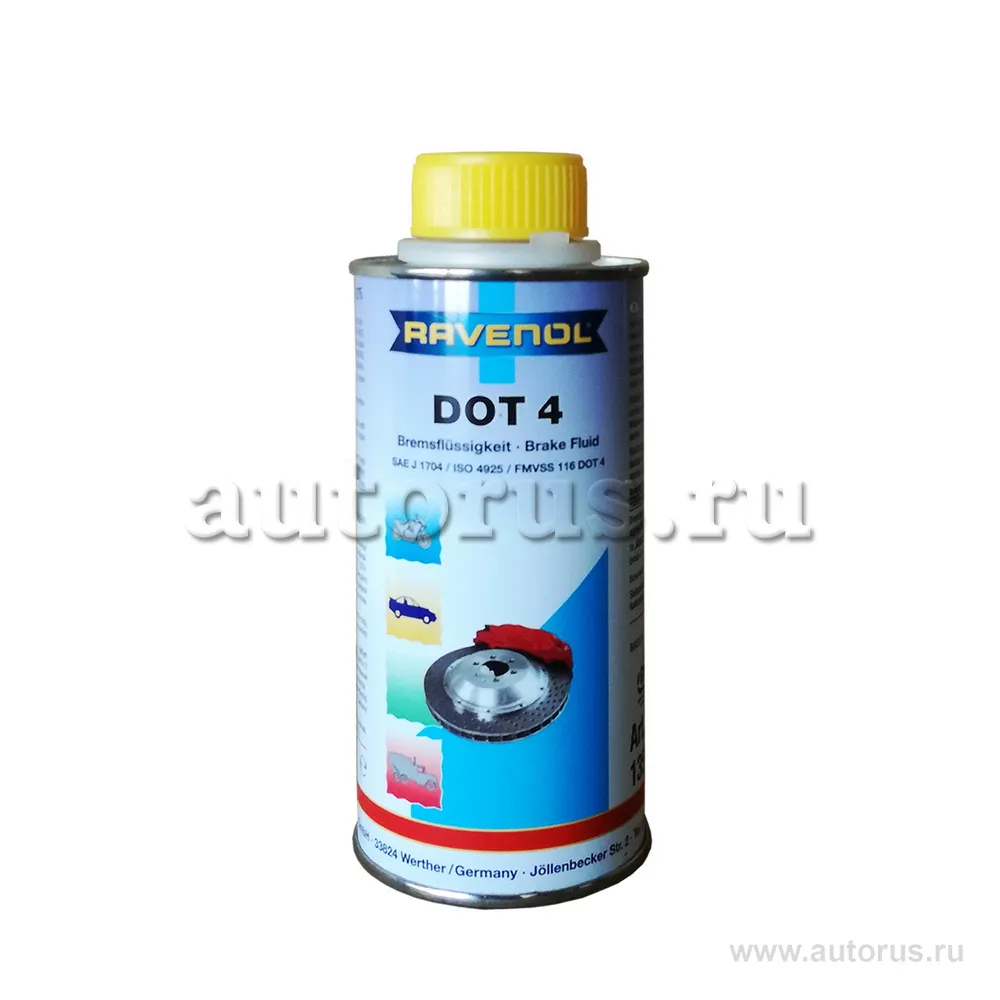 Тормозная жидкость RAVENOL DOT-4 (0,25л) 1350601-250 (4014835692121)