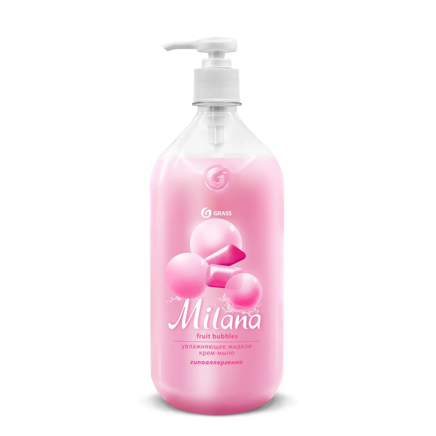 Жидкое крем-мыло Milana fruit bubbles с дозатором 1000 мл. GRASS 125312