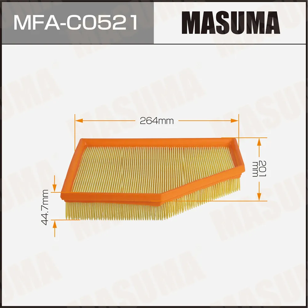 Воздушный фильтр MASUMA JAC JS6 (1/40) MASUMA MFAC0521