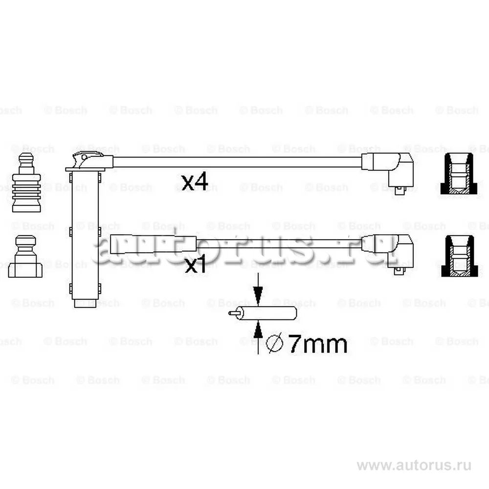 Комплект высоковольтных проводов BOSCH 0986356731